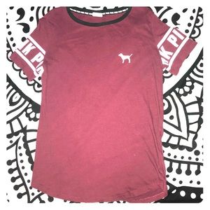 Maroon PINK T-Shirt